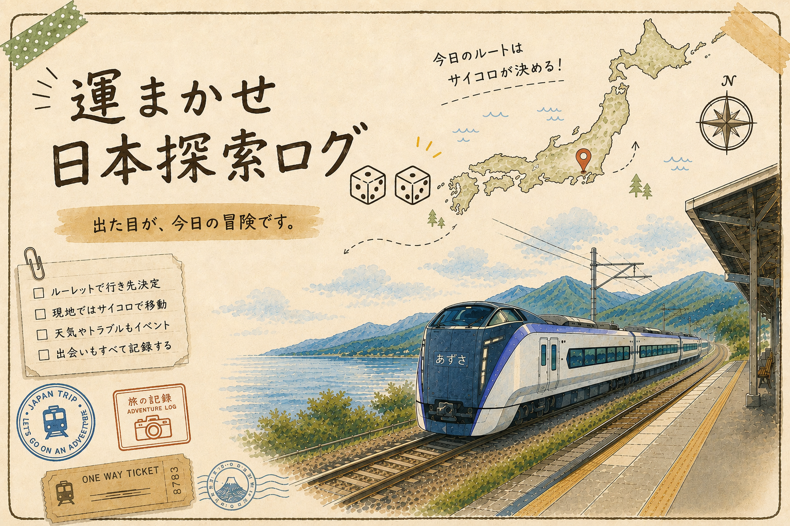 運まかせ日本探索ログのメインビジュアル